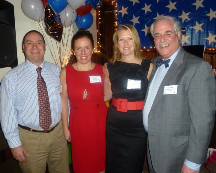 The Pound Ridge Democrats&#x27; slate of candidates for the November elections, from left, Dan Paschkes, Sherene De Palma, Alison Boak and Ira Clair