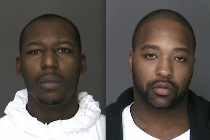 From left, Jamaal McRae and Rasheed Marks are being charged with first-degree robbery that involved beating and holding a taxi driver at gunpoint, Greenburgh police said.