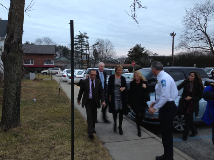Kerry Kennedy, middle, is seeking dismissal of a charge of driving while ability impaired stemming from a July traffic accident on I-684 in Armonk.
