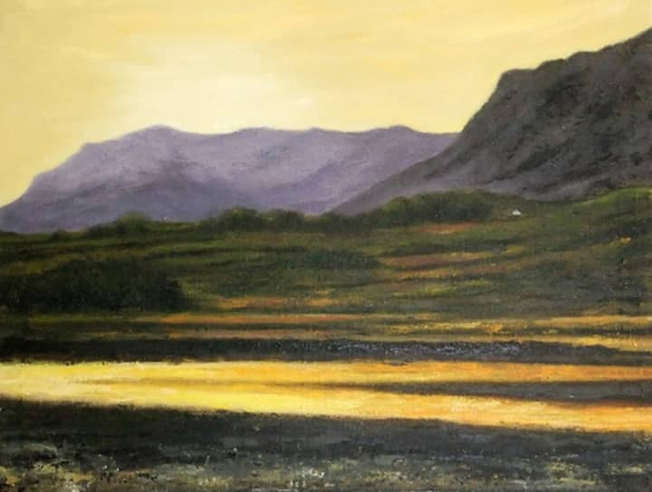 &#x27;Sligo&#x27;s Mountain in Ireland&#x27;, an oil painting by Bridgeport artist Kaz Oda is one of 138 works by 69 artists on display at the Easton Arts Council&#x27;s Annual Member Show.