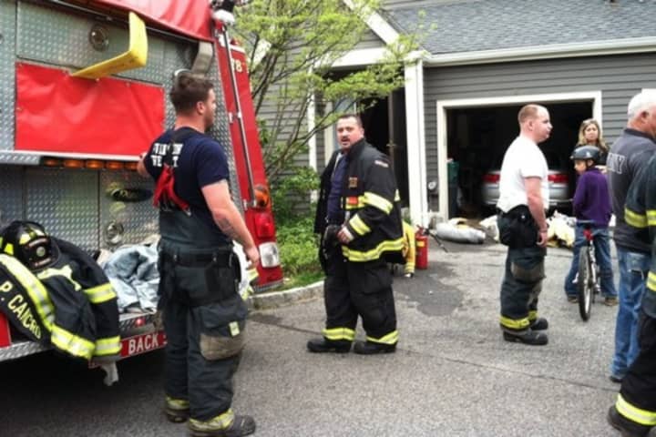 Irvington firefighters battled a house fire on Sunday.