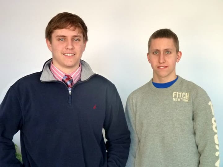Dan Fulop, left, and Kevin Pawlak, seniors at John Jay High, are semi-finalists in the the Intel Science Talent Search.