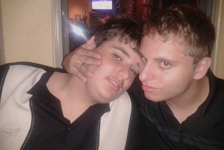Nick Lombardi, right, poses with his brother, Joey, who suffers from autism.