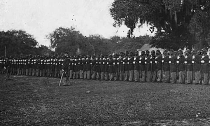 The 29th Regiment, from Connecticut, included freed slaves who fought in the Civil War.