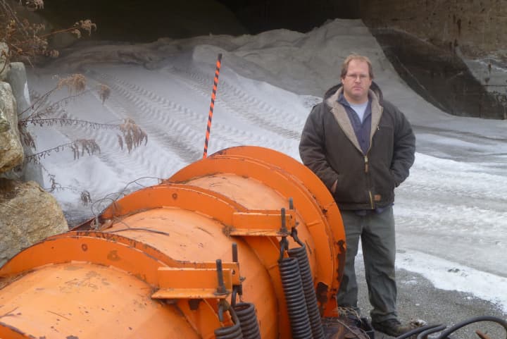 Pound Ridge Highway Supervisor Vinnie Duffield said his crews were out in force Monday morning laying down salt.