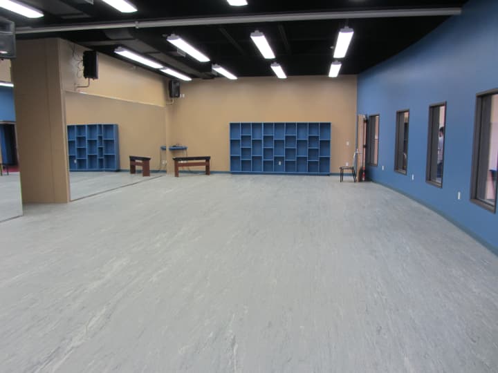 A 1,800-square-foot dance studio is one of the many features at Standing Ovation Studios in Armonk.