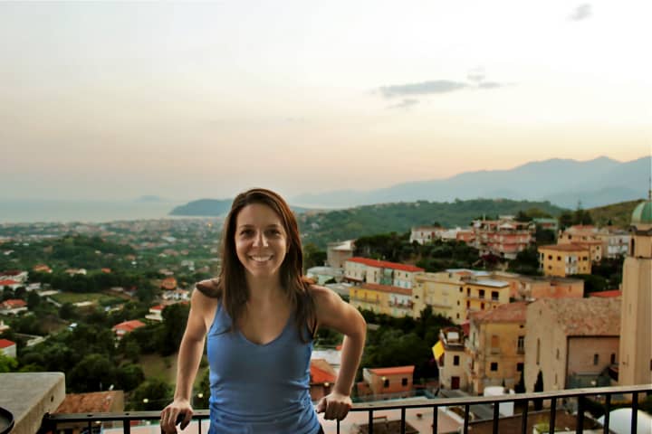 Stamford native Mikela Mallozzi overlooks her families hometown of Minturno, Italy, where her show &quot;Bare Feet&quot; will be shot.