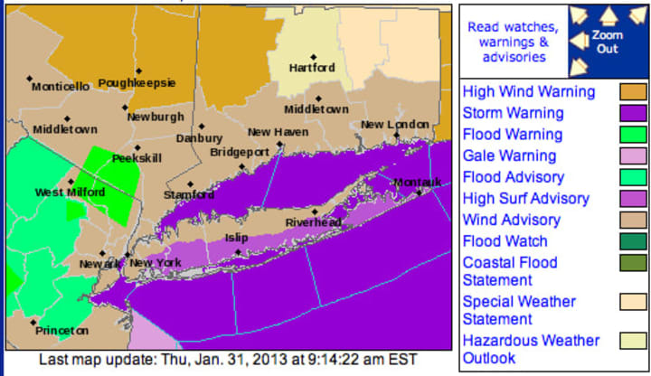 A wind advisory is in effect until Thursday at 6 p.m.