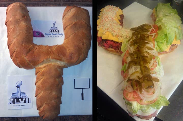 The Somers Deli on Route 100 is offering goal-post-shaped wedges fot the Super Bowl, with your choice of three different fillings.