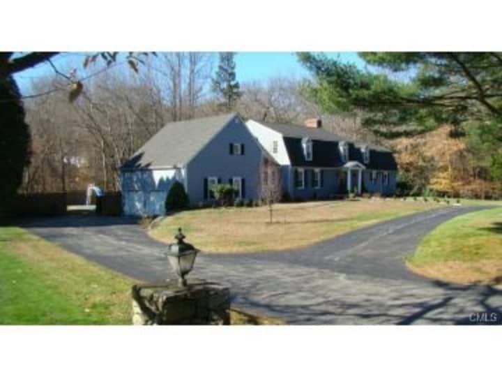The home at 11 Hedge Brook Lane in Stamford will be open from 1 to 3 p.m. on Sunday. 