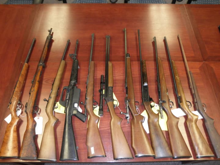 Here are the rifles collected by the Stamford Police Department during its four gun buy-back events. 