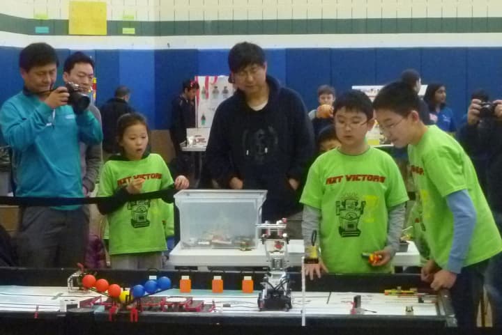 Students from around the Hudson Valley competed in a First Lego League robotics competition in Elmsford on Saturday.
