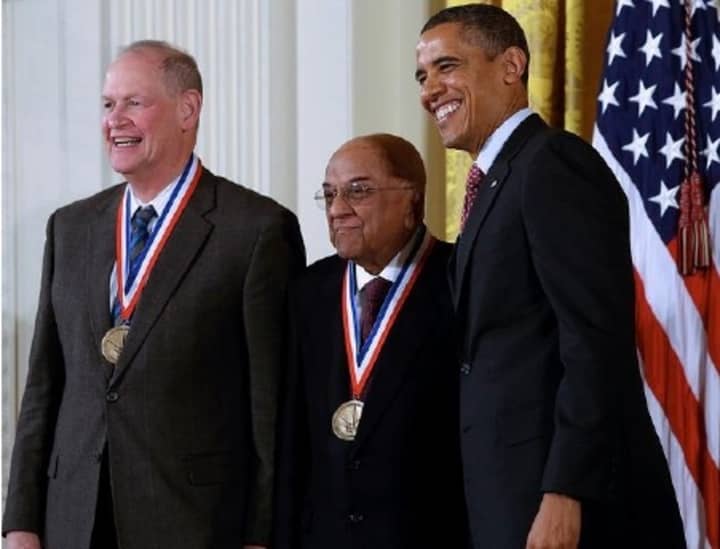 James Wynne of Mount Kisco and two other IBM scientists Rangaswamy Srinivasan, 83, and Samuel Blum, 92, (not pictured)  were honored Feb. 1 by President Barack Obama with the National Medal of Technology and Innovation.