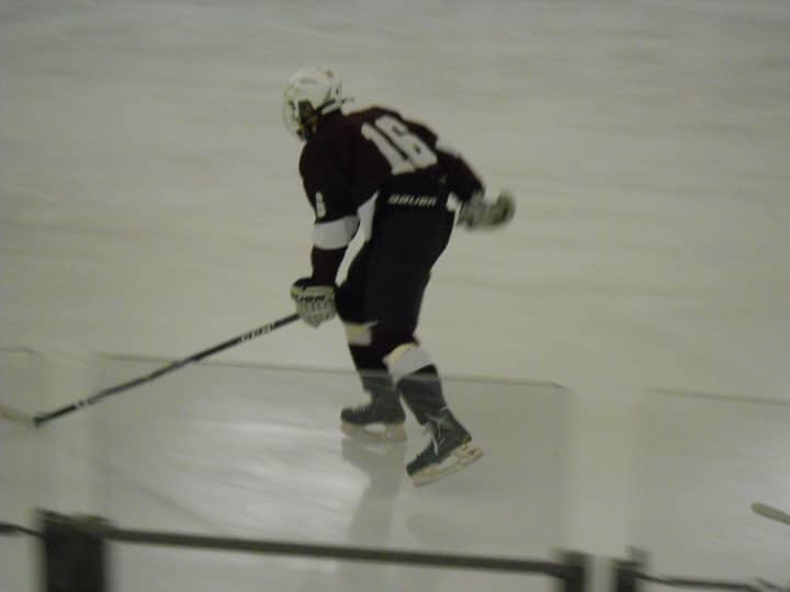 Sophomore Nick Fiorentino has 17 goals and 15 assists so far this season for the Fordham Prep varsity hockey team. Fiorentino centers the first line.