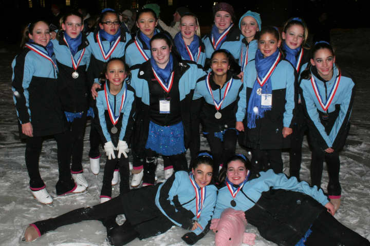 The Shimmers of the Southern Connecticut Synchronized Skating team finished fourth in the Pre-Juvenile division at the Eastern Championships.