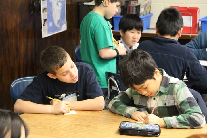 Ridge Street School and Greenwich Japanese School fifth-graders learned together as part of a cultural exchange.