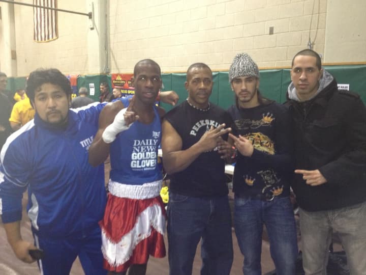 From left: Be First Boxing coach Marco Serrano, Krashna Gibbs, Be First director West Artope, Omar Hassan and Adam Hassan. 