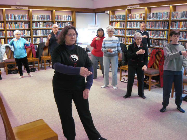 Charlotte Rodziewicz alternates teaching tai chi classes at 10:30 a.m. every Saturday with Larry Attile, a certified Feldenkrais movement and tai chi instructor, at the North Castle Public Library.