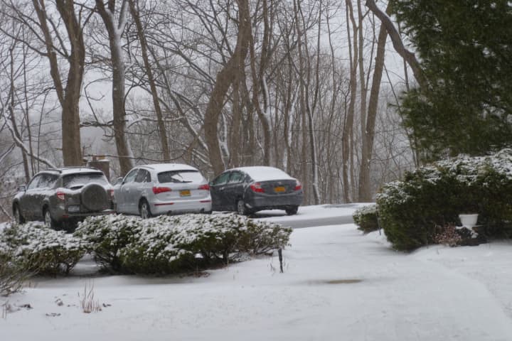 Snow began falling Friday morning and is expected to continue through the night in Tarrytown, Sleepy Hollow and Irvington.