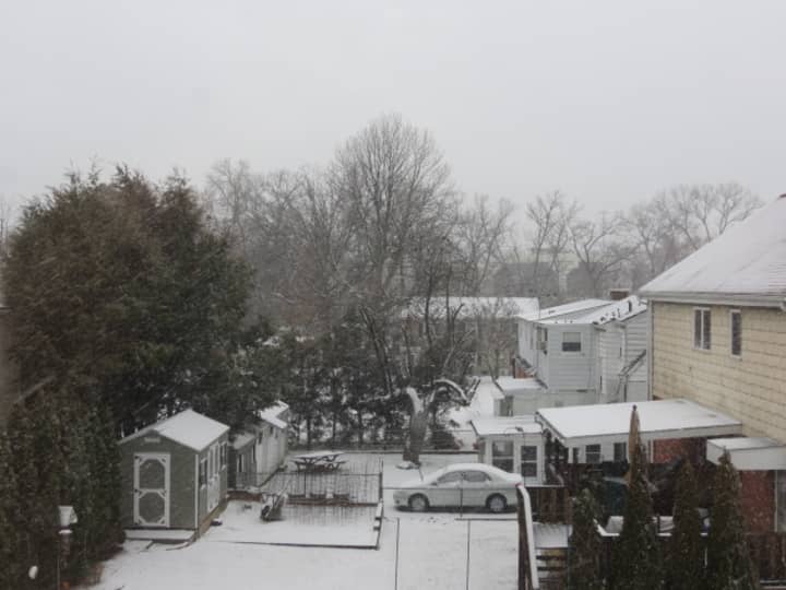 Snow started accumulating throughout Westchester County Friday morning. 