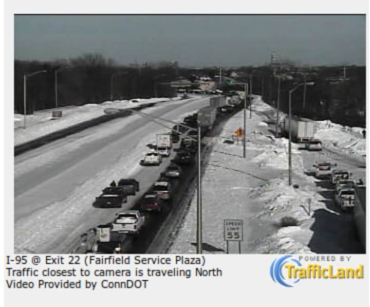 Traffic was so backed up in Fairfield Thursday afternoon that people were getting out of their cars and walking around.