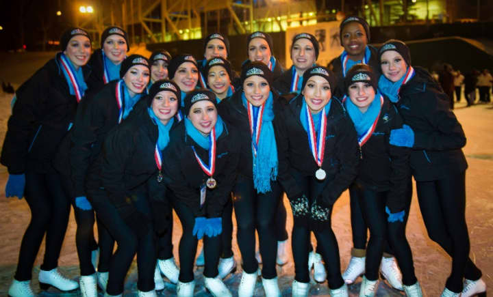 The Novice team of the Skyliners Synchronized Skating team finished second at the recent Eastern Championships.