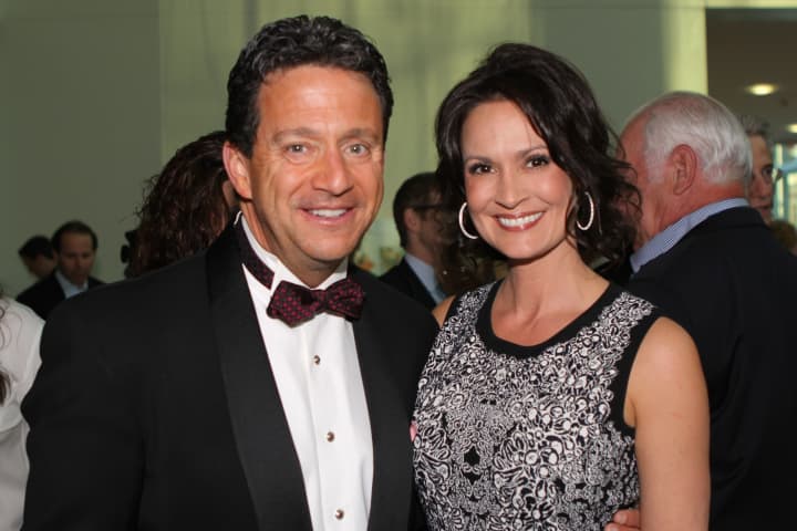 Hosting this year&#x27;s &quot;Curtain Call&#x27;s Dancing With The Stars&quot; is meteorologist Bill Evans, seen here with Julia Frisoli, event co-chair.