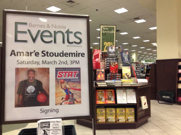 Amare Stoudemire, of the New York Knicks, will sign copies of his children&#x27;s book &quot;Slam Dunk&quot; at 3 p.m. March 2.