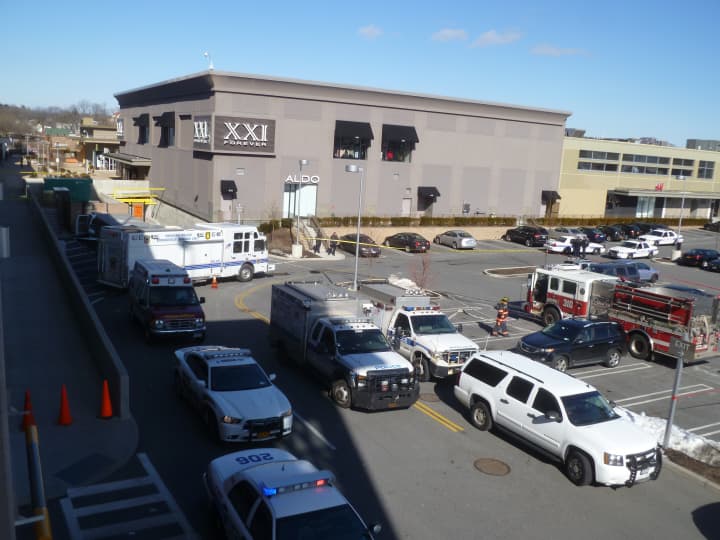 Yonkers police are investigating a suspicious package found Thursday morning at the Cross County Shopping Center. 