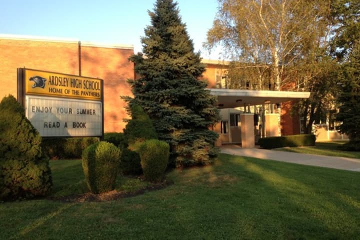 Ardsley High School&#x27;s 700 students were evacuated when the word &quot;bomb&quot; was found in a school bathroom.