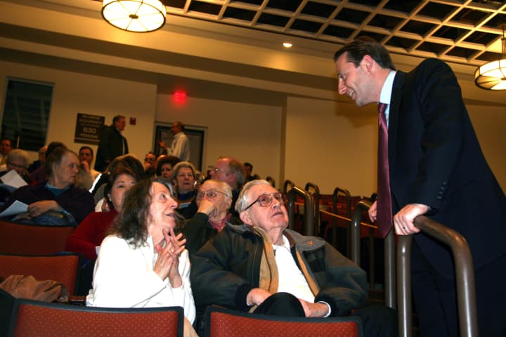 Westchester County Executive Rob Astorino spoke with Somers residents at Wednesday&#x27;s town hall meeting.