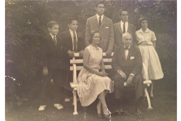 Somers&#x27; Eleanor and Norman Prouty, pictured here with their five children in 1960, were brutally attacked by Terry Losicco in 1980.