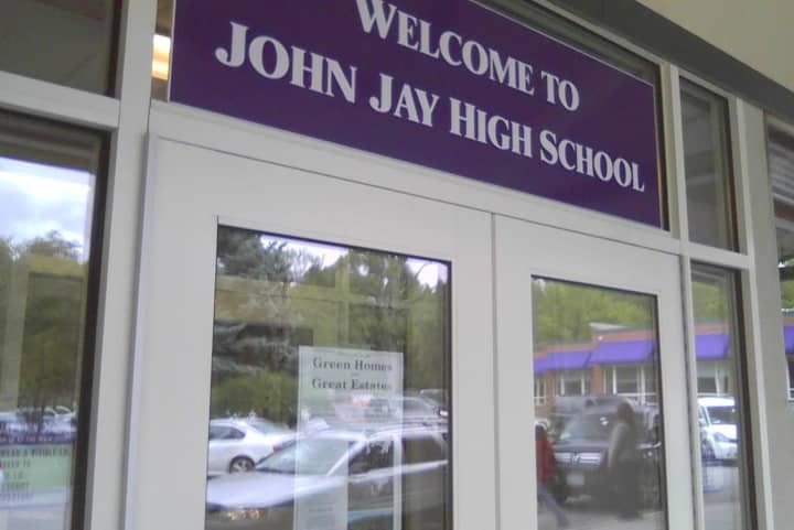 Katonah-Lewisboro schools, such as John Jay High School, were in a lockout on Tuesday morning due to a suspect search in nearby Cortlandt.