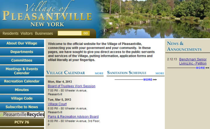 The Pleasantville village website will soon have a new look that the Board of Trustees say will benefit residents.