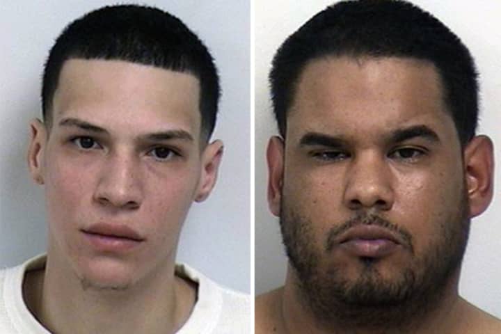 From left, Bridgeport residents Philip Rivera and William Lopez were charged with burglary in Westport.