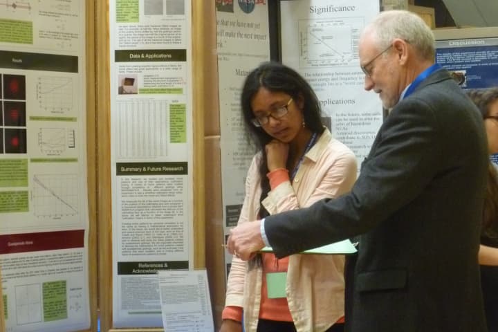 Students from high schools throughout Westchester County compete in the annual Westchester Science and Engineering Fair on Saturday at Sleepy Hollow High School.