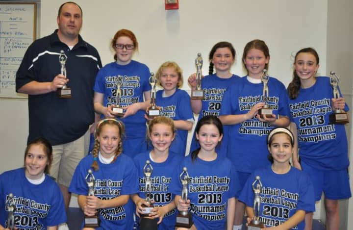 Darien&#x27;s fifth-grade girls championship basketball team from the Fairfield County Basketball League.
