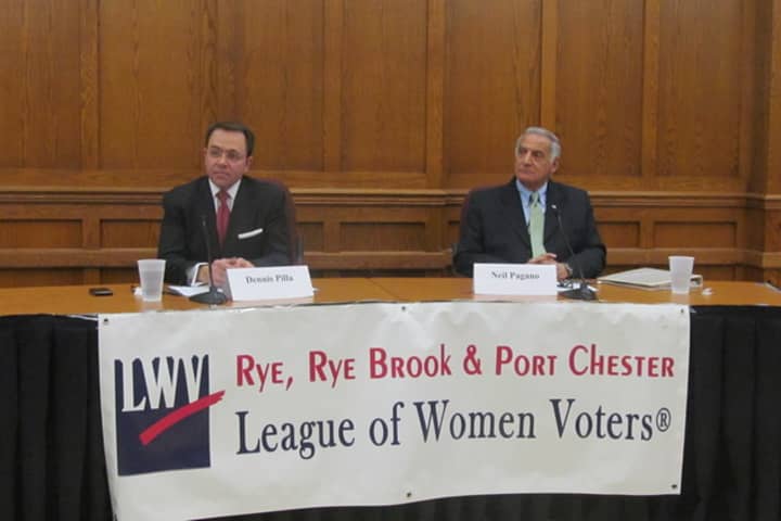 Port Chester Mayor Dennis Pilla (left) is running against challenger Neil Pagano in this year&#x27;s election.