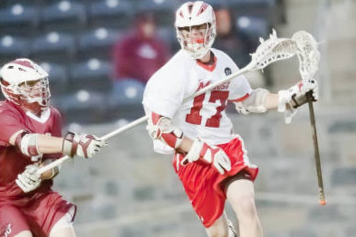 Jack Doherty of Yorktown Heights and Marist College scored the game-winning goal for the Red Foxes in a game last week against Towson.