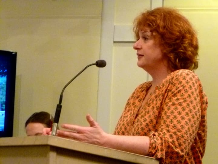 Michelle Orr voices her support for the New Canaan Public School spending plan for the upcoming year.