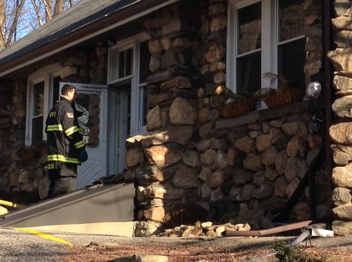 A White Plains fireman responds to a report of a fire in a wellness center&#x27;s break room.