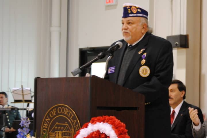 William Nazario, a Vietnam veteran and Purple Heart recipient, is one of the people who helped get Cortlandt named the first Purple Heart Town in New York. 