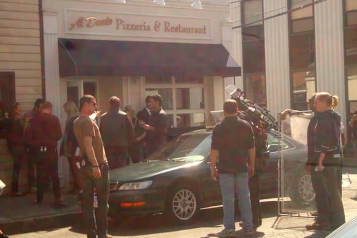 Cast and crew from &quot;Law &amp; Order: SVU&quot; filmed scenes for the show in Rye on Monday.