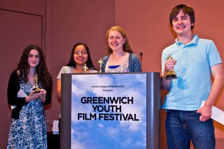 The Junior League of Greenwich will host its second annual Greenwich Youth Film Festival on May 5. Pictured are some of last year&#x27;s category winners.