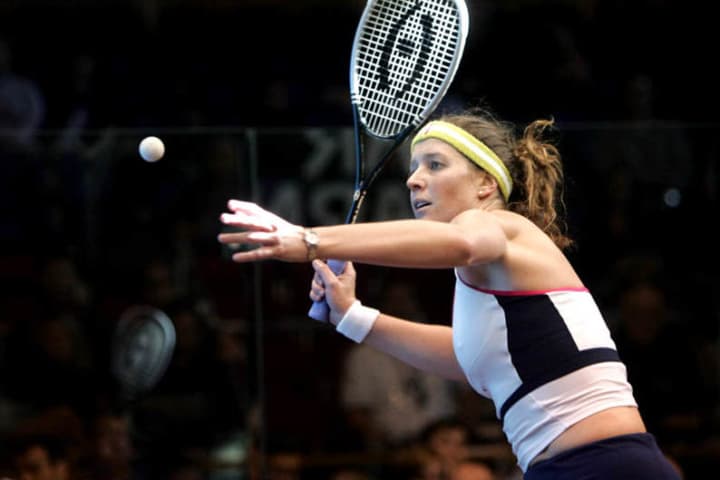 Natalie Grainger, director of squash at Chelsea Piers Connecticut, will be one of the many squash players taking part in Saturday&#x27;s Xodus 7 Continent Challenge events in Stamford. 