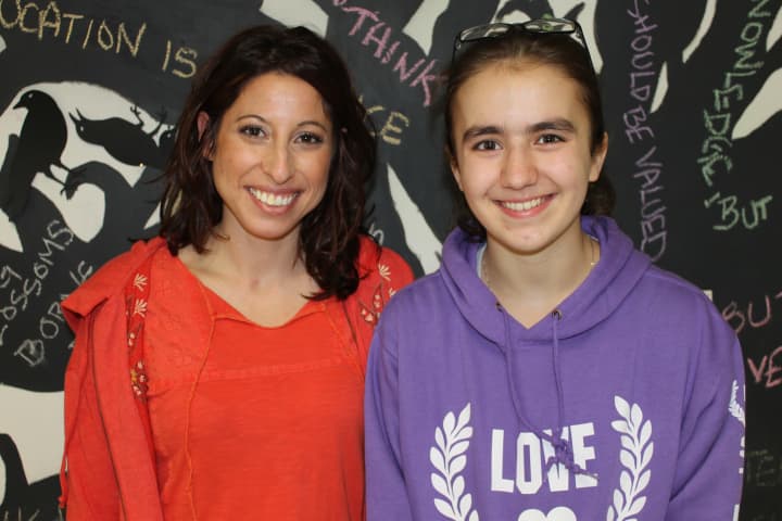 Dobbs Ferry Middle School seventh grader Sara FitzPatrick, right, and her &quot;Favorite Teacher&quot; Rachel Lief.