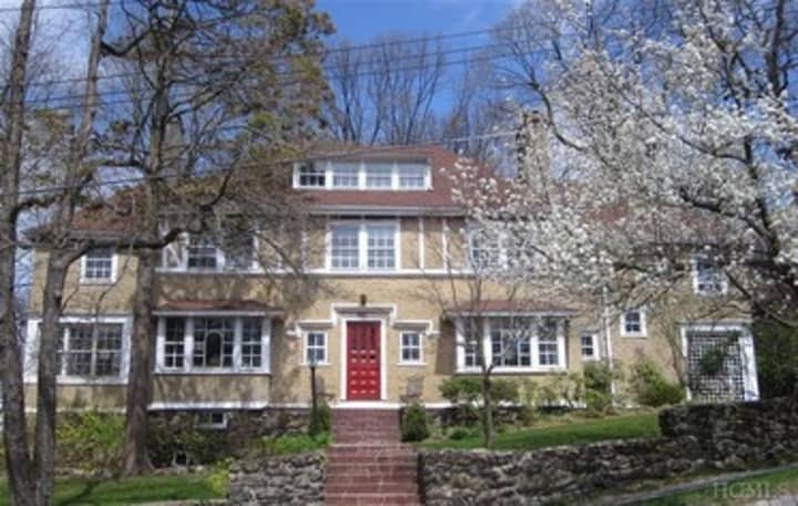 This house on Nyac Avenue in Pelham is hosting an open house this weekend.