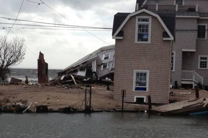 Hundreds of homes were damaged during Hurricane Sandy, like these in Fairfield. 