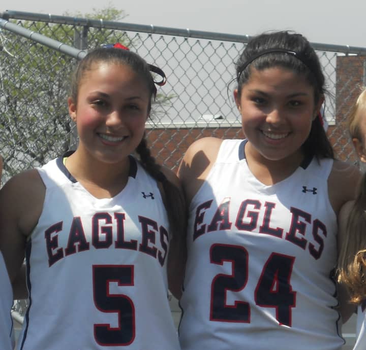 Eastchester sophomores Jordyn DiCostanzo and Clarissa Mejia each scored her career 100th varsity goal.