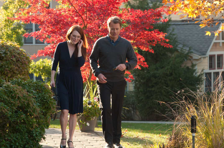 Actors Julianne Moore and Greg Kinnear filmed &quot;The English Teacher&quot; on the campus of Mercy College in Dobbs Ferry in 2012.